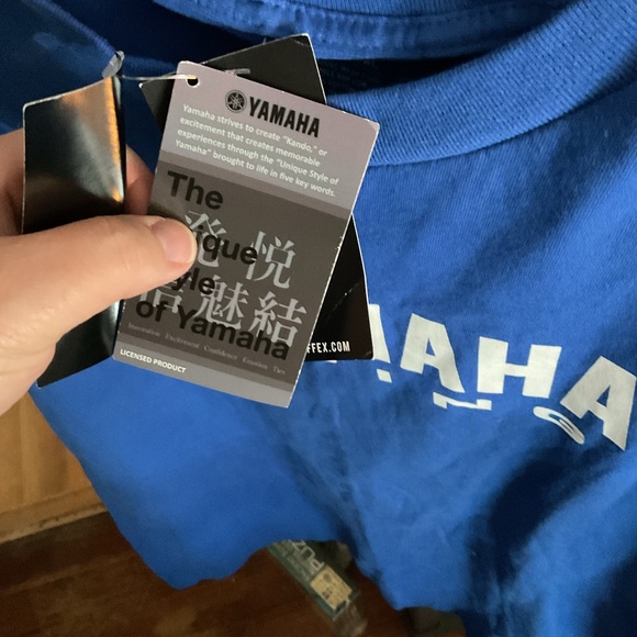 Yamaha Racing Blue Tee with White Logo - Picture 3 of 6